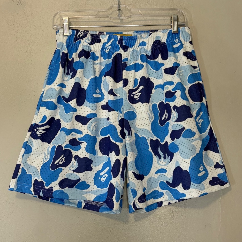 Street Market Supply Blue Camo Mesh Basketball Shorts Mens Medium SMS Streetwear